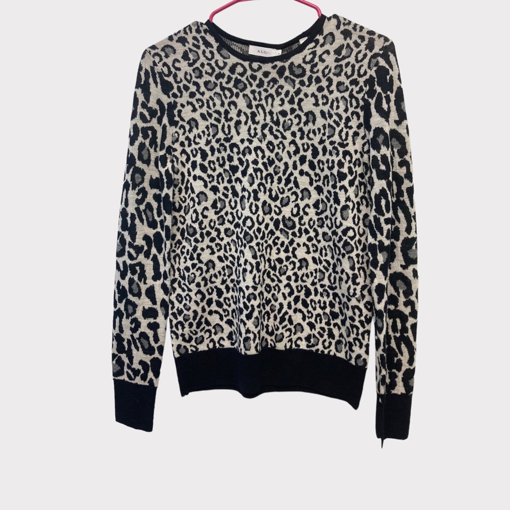 NWT A.L.C Animal Print Merino Wool Sweater 🖤🤍